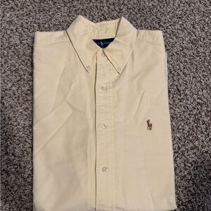 Ralph Lauren Men's Butter Yellow Button Down Shirt